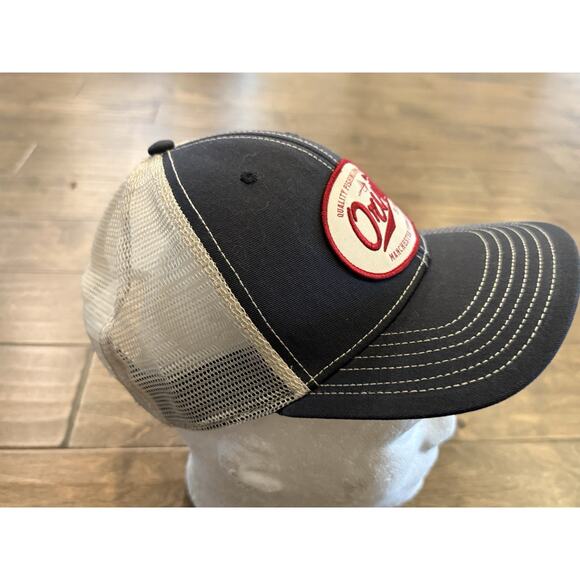 Orvis Manchester Vermont Mens Blue Adjustable SnapBack Trucker Hat Baseball Cap - Picture 5 of 9